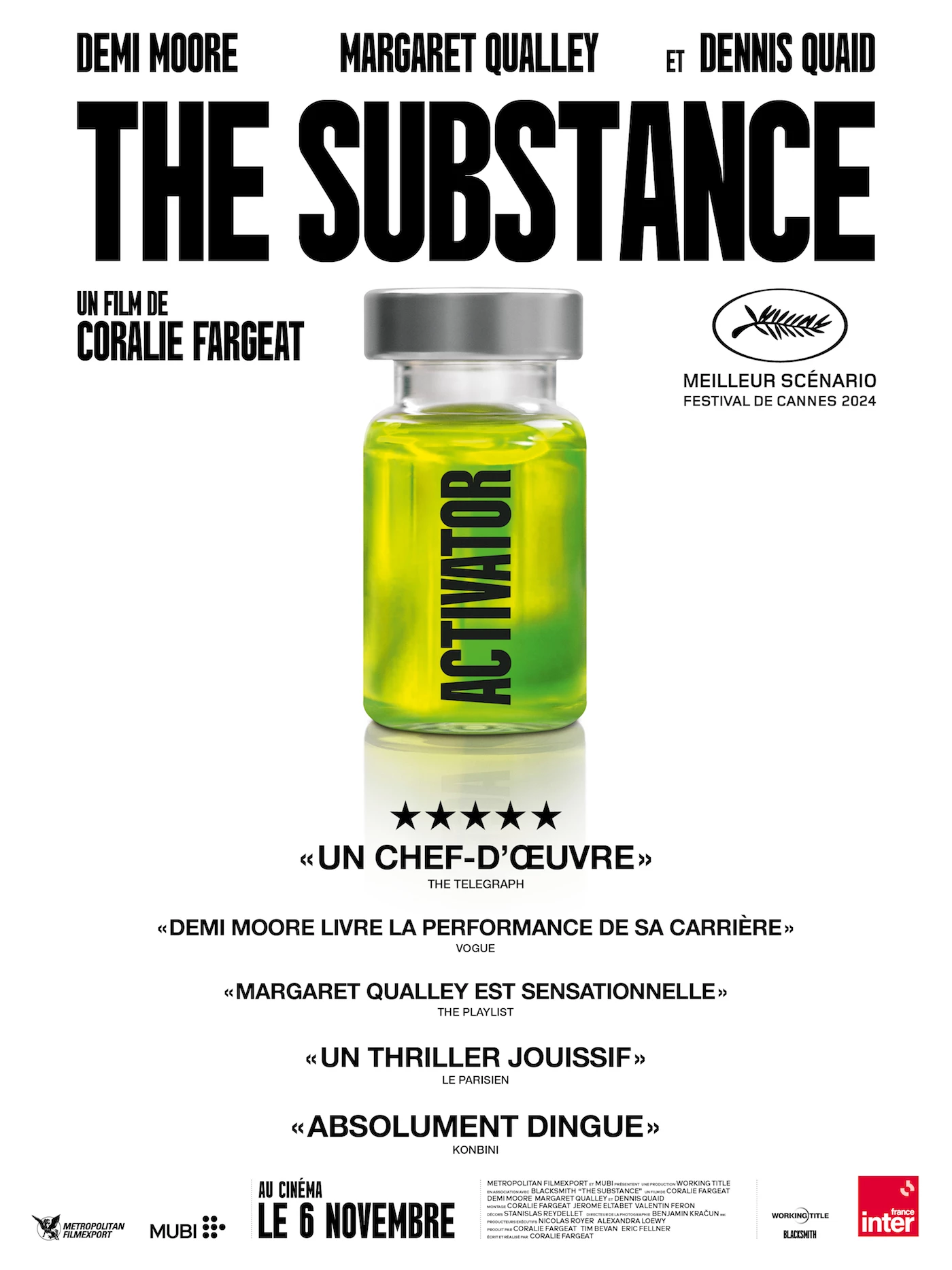 The Substance (Les Monteuses et monteurs associ&eacute;s)