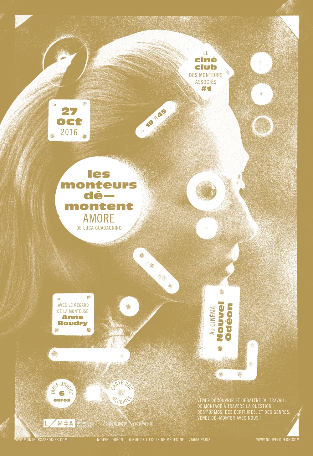 Cin&eacute;-club #1 : &laquo;&nbsp;Amore&nbsp;&raquo; (Les Monteuses et monteurs associ&eacute;s)