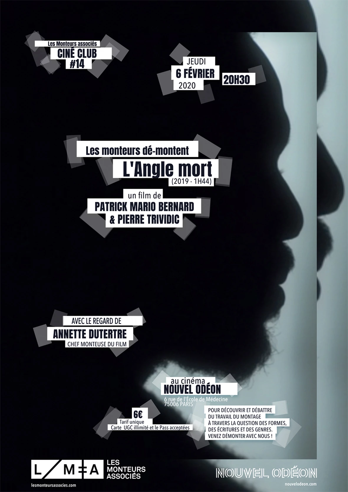Cin&eacute;-club #14 : &laquo;&nbsp;l'Angle mort&nbsp;&raquo; (Les Monteuses et monteurs associ&eacute;s)
