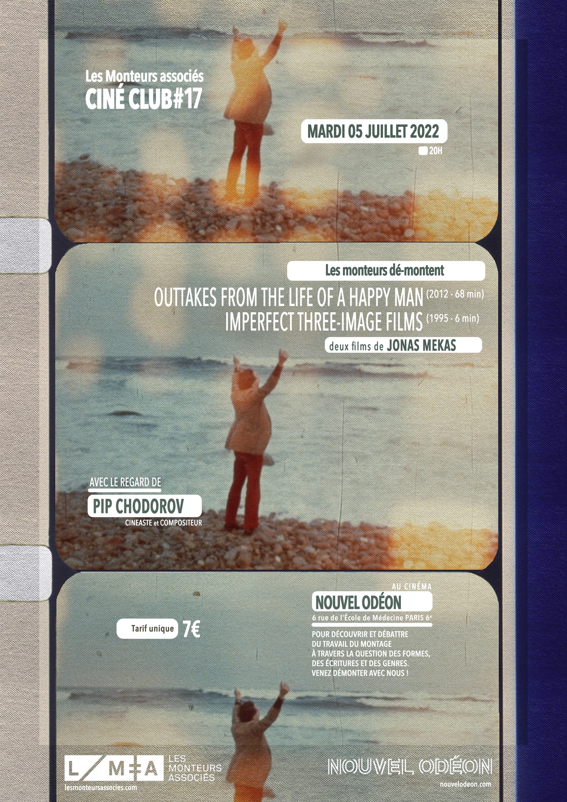 Cin&eacute;-club #17 : deux films de Jonas Mekas (Les Monteuses et monteurs associ&eacute;s)