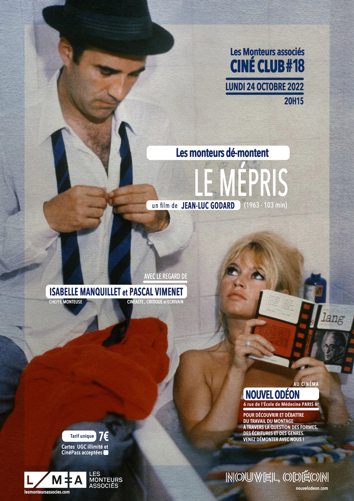 Cin&eacute;-club #18 : &laquo;&nbsp;Le M&eacute;pris&nbsp;&raquo; (Les Monteuses et monteurs associ&eacute;s)