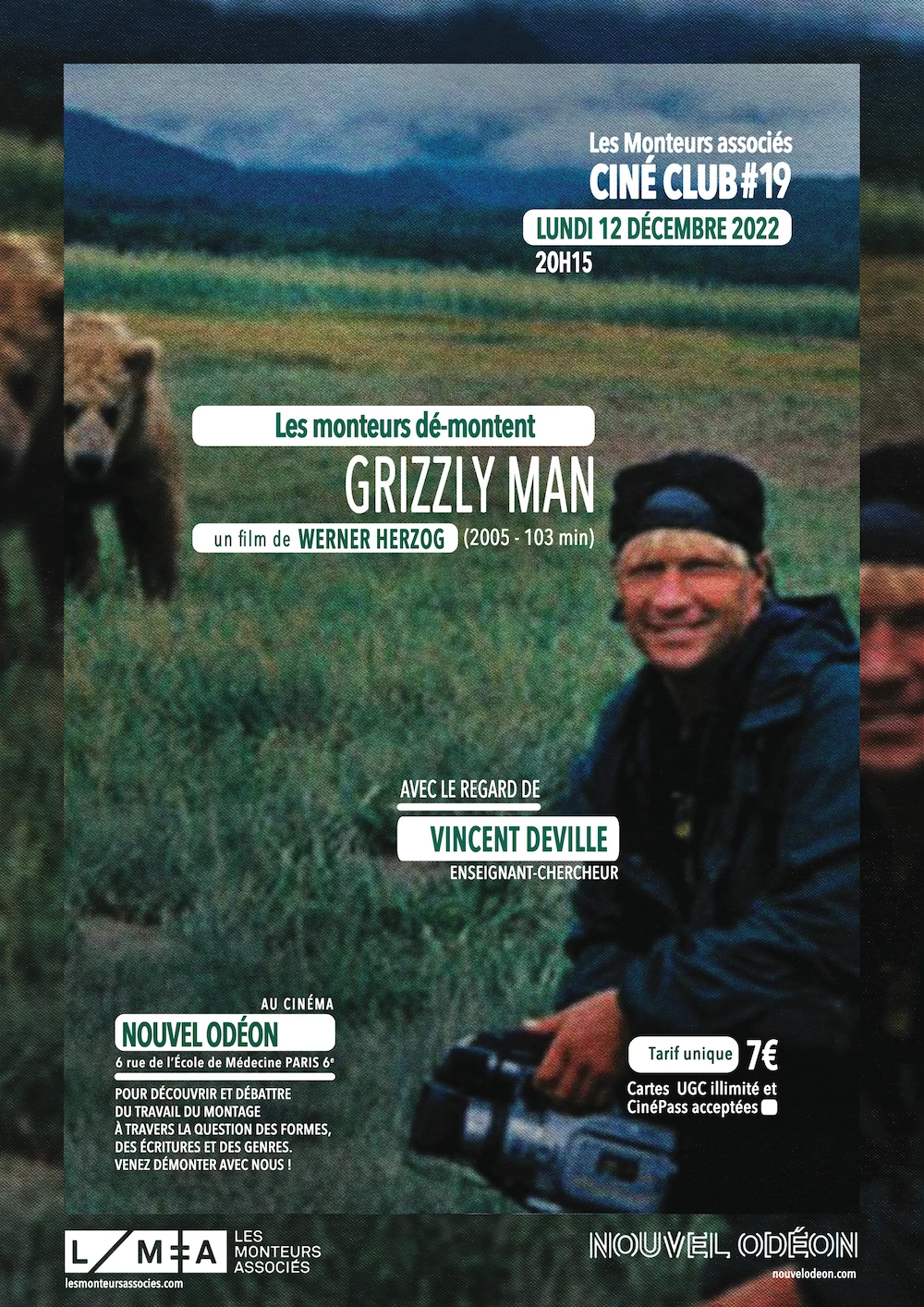 Cin&eacute;-club #19 : &laquo;&nbsp;Grizzly Man&nbsp;&raquo; (Les Monteuses et monteurs associ&eacute;s)