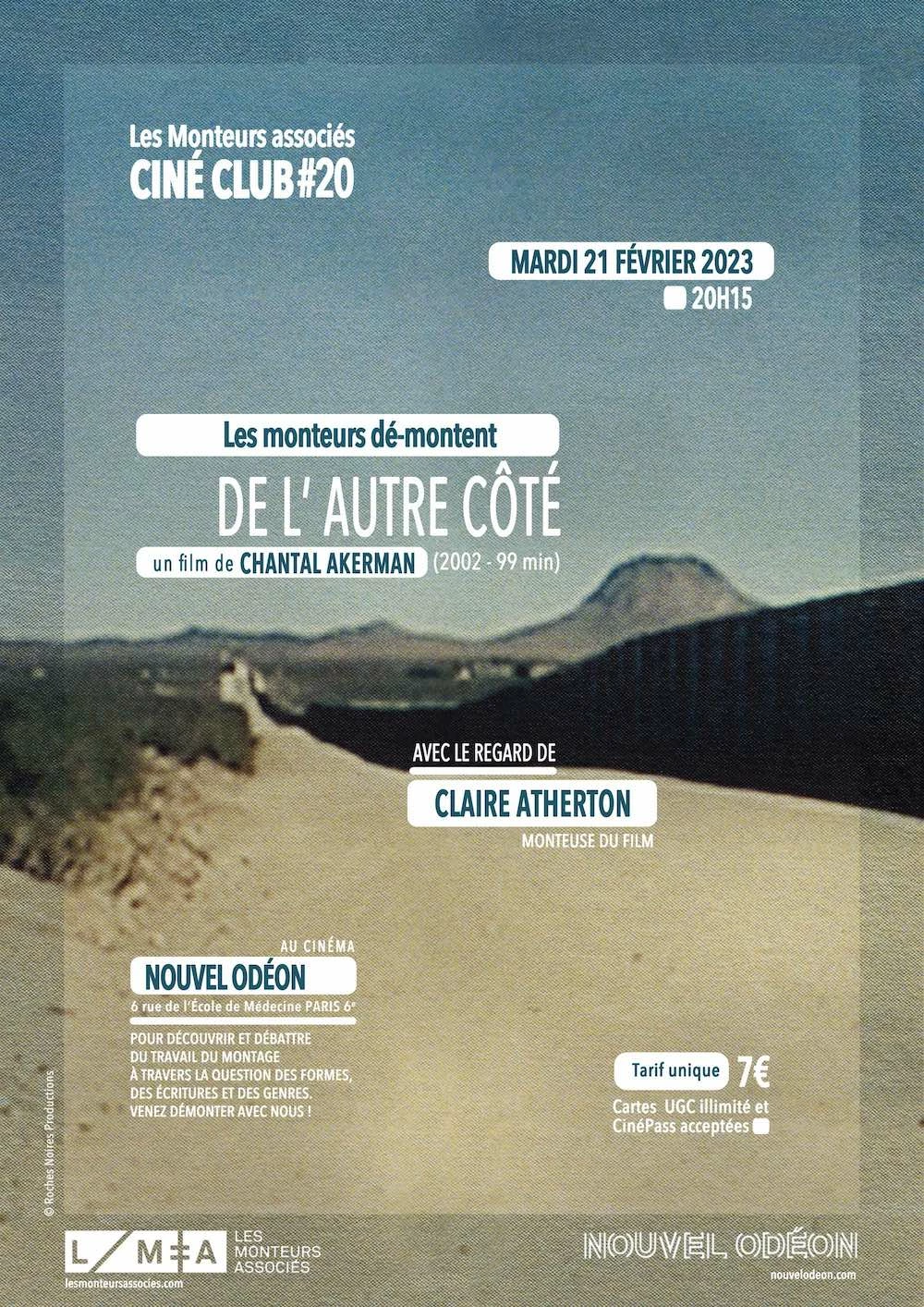 Cin&eacute;-club #20 : &laquo;&nbsp;De l'autre c&ocirc;t&eacute;&nbsp;&raquo; (Les Monteuses et monteurs associ&eacute;s)