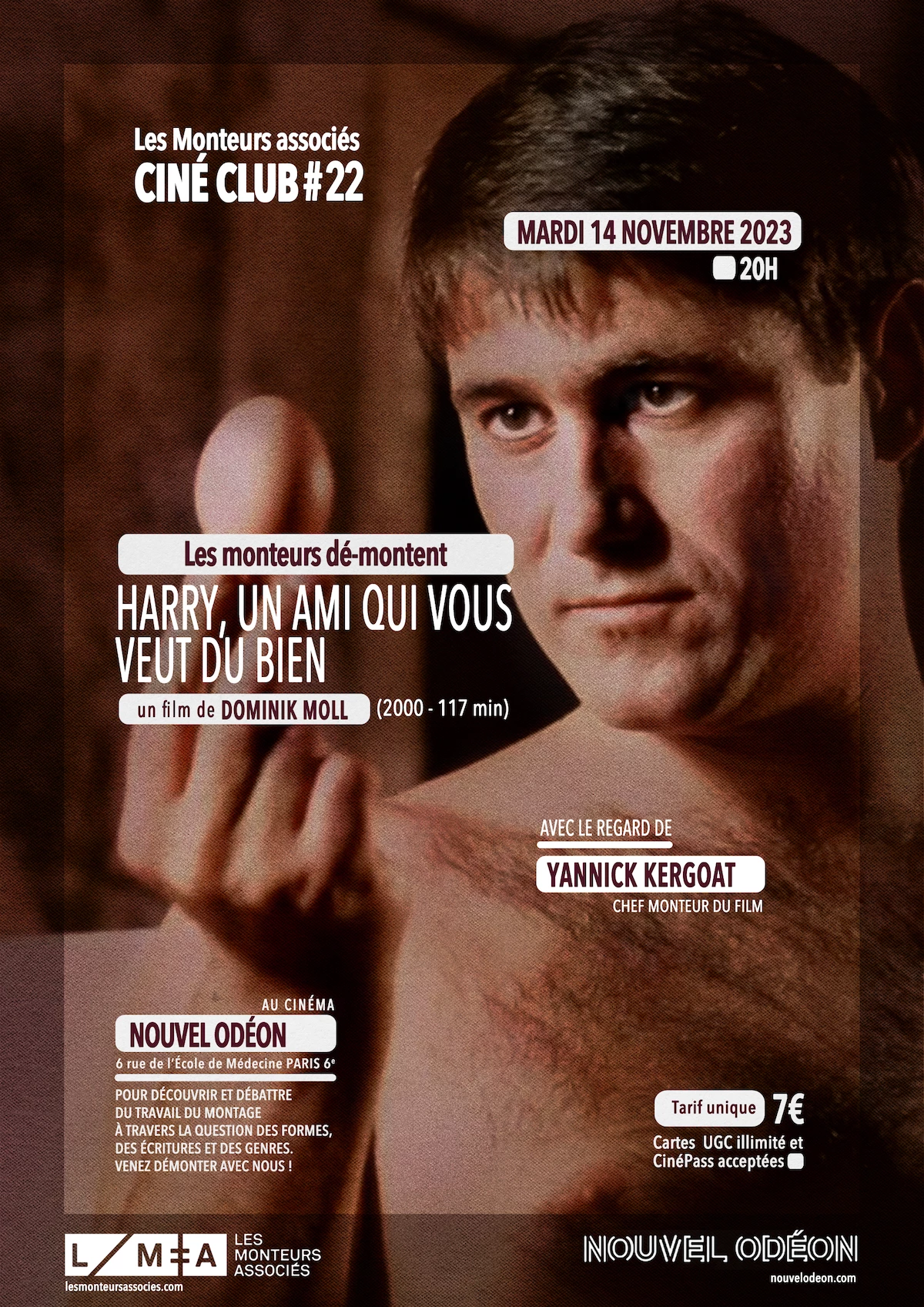 Cin&eacute;-club #22&nbsp;: &laquo;&nbsp;Harry, un ami qui vous veut du bien&nbsp;&raquo; (Les Monteuses et monteurs associ&eacute;s)