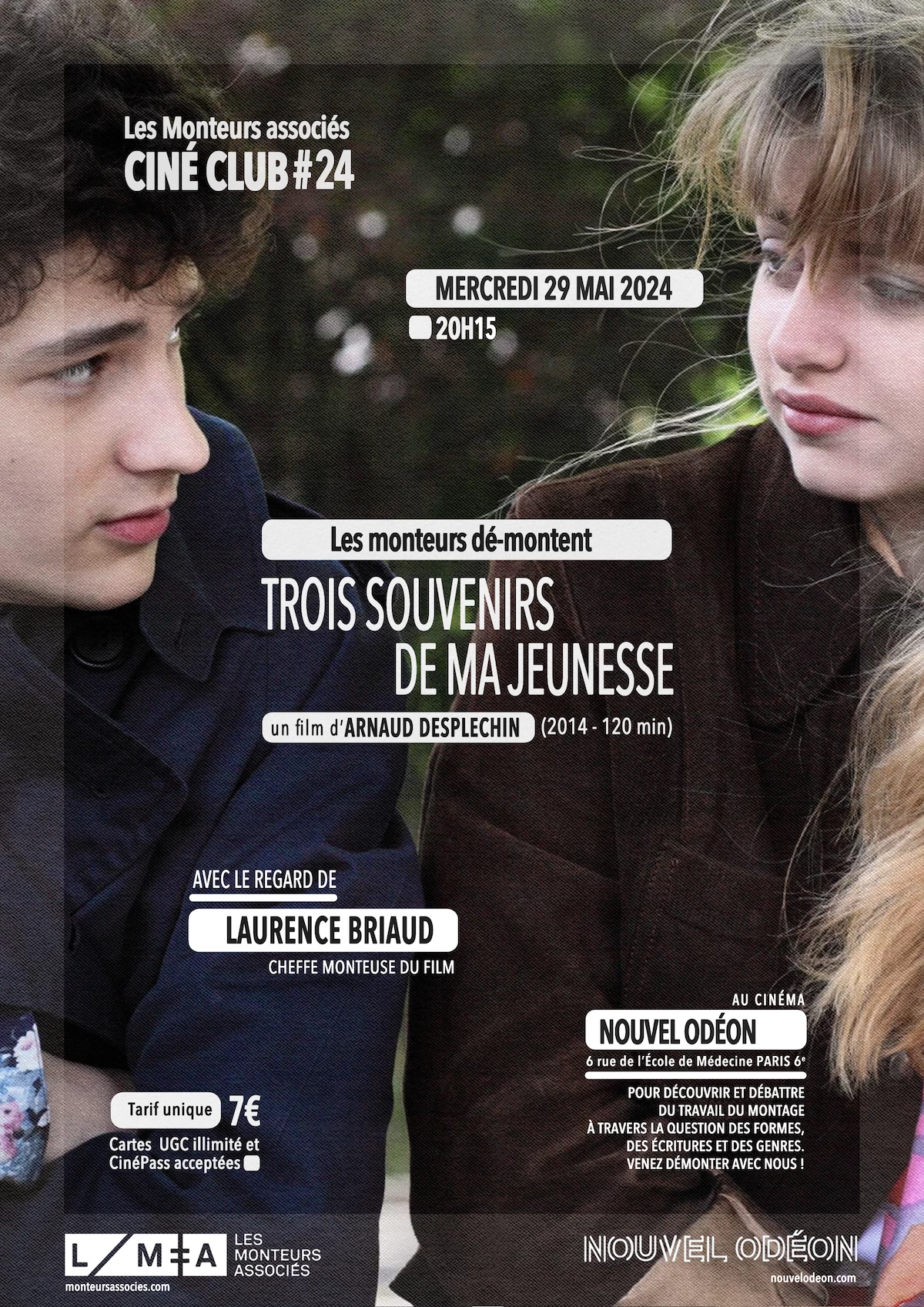 Cin&eacute;-club #24 : &laquo;&nbsp;Trois Souvenirs de ma jeunesse&nbsp;&raquo; (Les Monteuses et monteurs associ&eacute;s)