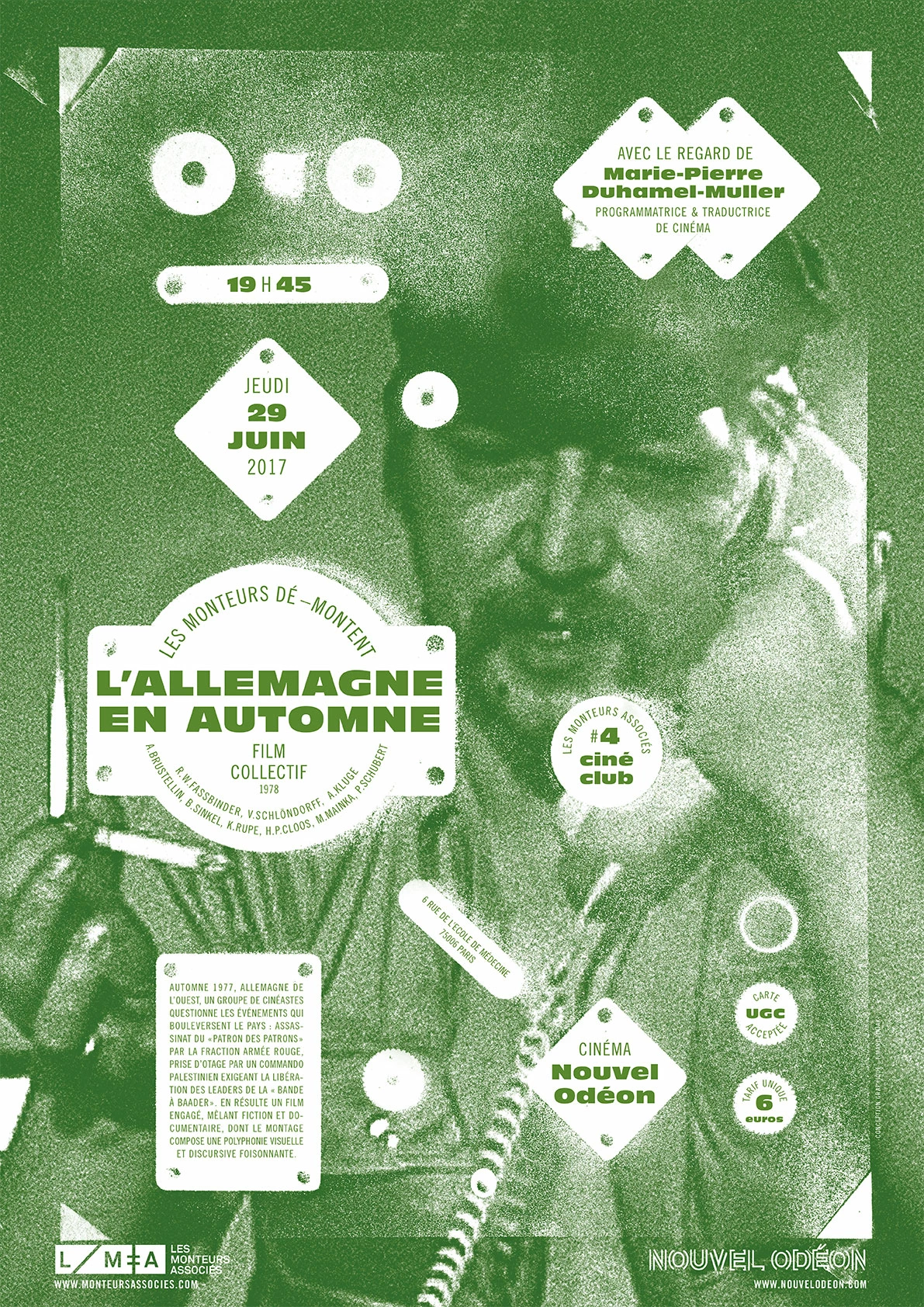 Cin&eacute;-club #4 :&nbsp;&laquo;&nbsp;L'Allemagne en automne&nbsp;&raquo; (Les Monteuses et monteurs associ&eacute;s)