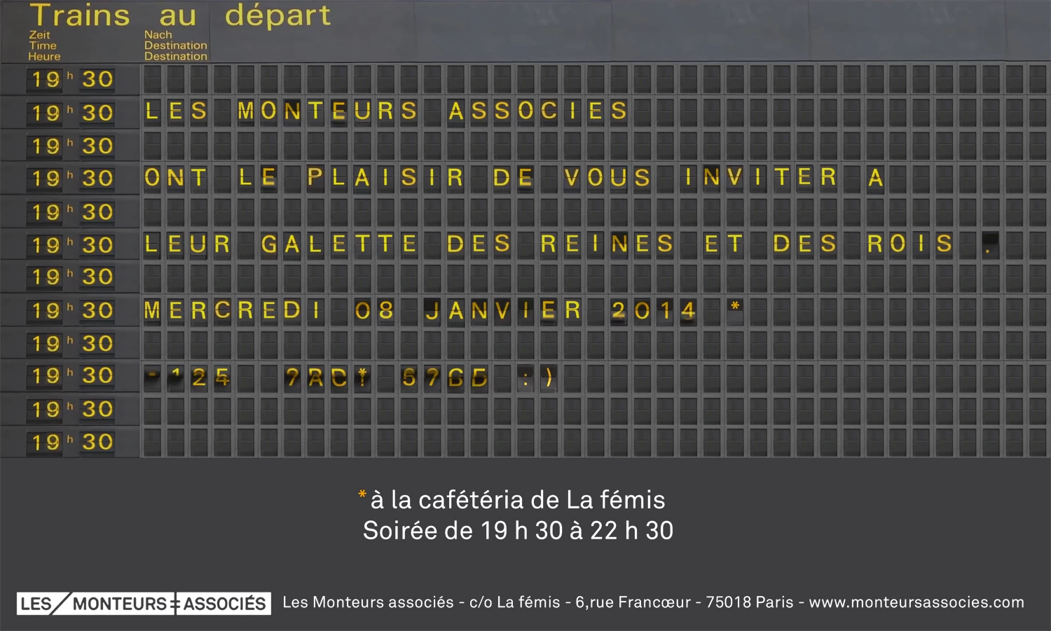 Galette des Rois 2014 (Les Monteuses et monteurs associ&eacute;s)